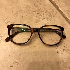 Warby Parker Laurel frames in oak barrel